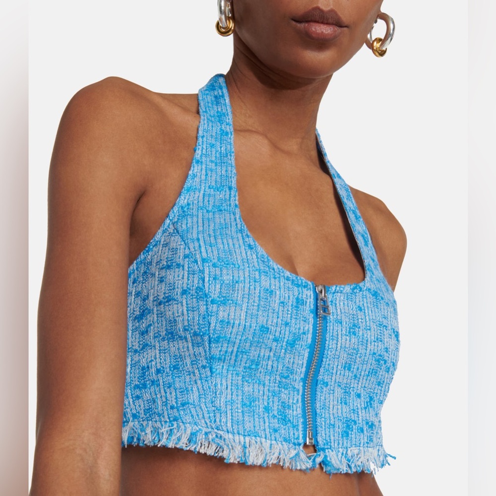 Staud Becca Tweed Crop Top Size XS